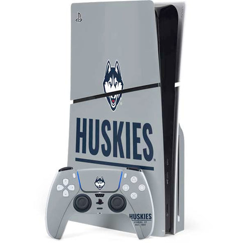 University of Connecticut Huskies Est 1881 PS5 Slim Disk Bundle Skin