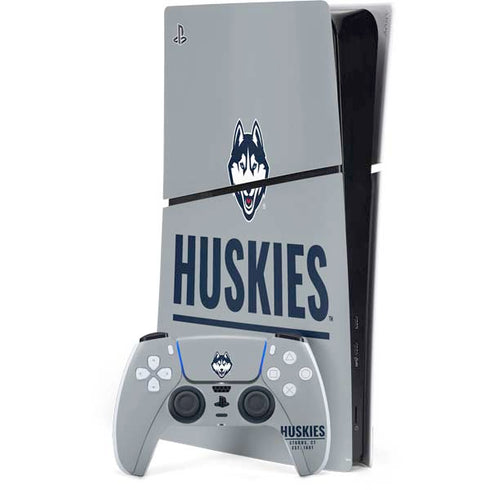 University of Connecticut Huskies Est 1881 PS5 Slim Digital Edition Bundle Skin