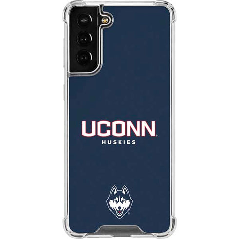 University of Connecticut Huskies UConn Galaxy S21 FE Clear Case