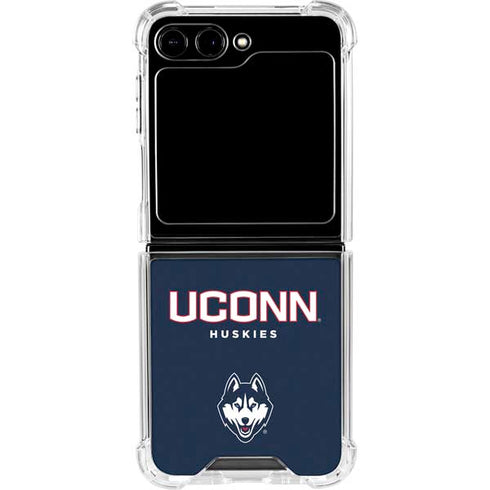 University of Connecticut Huskies UConn Galaxy Z Flip5 5G Clear Case