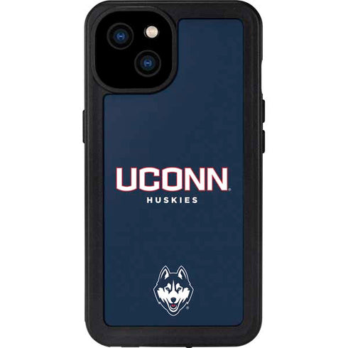 University of Connecticut Huskies UConn iPhone 15 Plus Waterproof Case