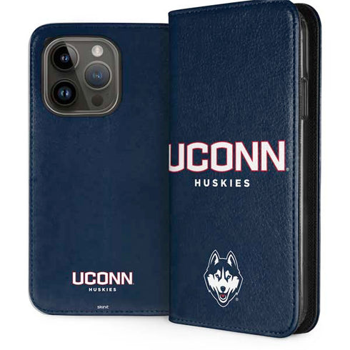 University of Connecticut Huskies UConn iPhone 15 Pro Folio Case