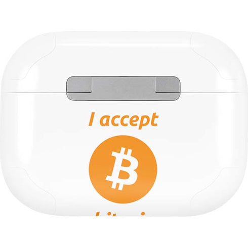 I Accept Bitcoin AirPods Pro 2nd Gen Skin