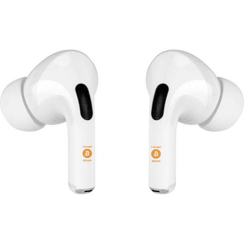 I Accept Bitcoin AirPods Pro 2nd Gen Skin