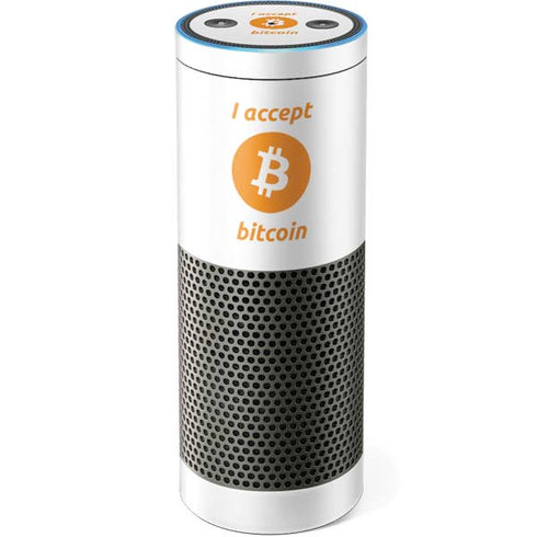 I Accept Bitcoin Amazon Echo Skin