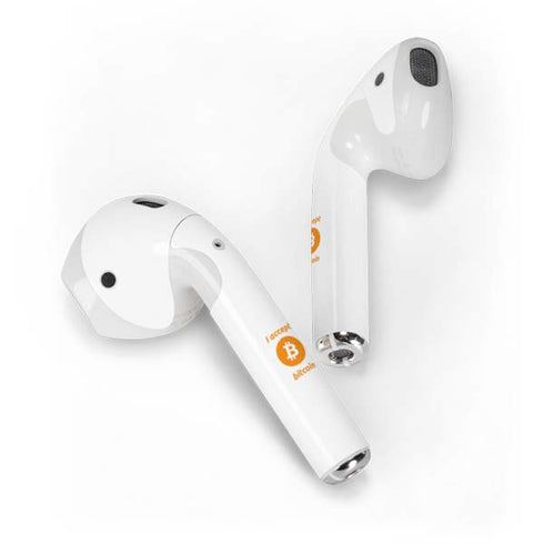 I Accept Bitcoin Apple AirPods 2 Skin