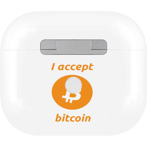 I Accept Bitcoin Apple AirPods (3rd Gen 2021) Skin