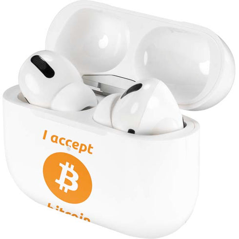 I Accept Bitcoin Apple AirPods Pro Skin
