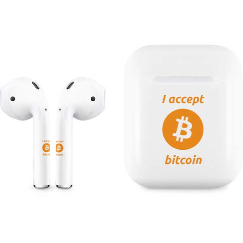I Accept Bitcoin Apple AirPods Skin