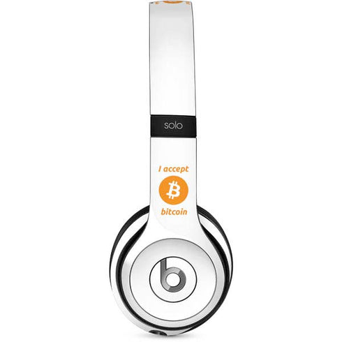 I Accept Bitcoin Beats Solo 2 Wired Skin