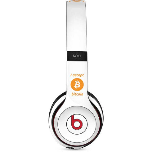I Accept Bitcoin Beats Solo 2 Wireless Skin