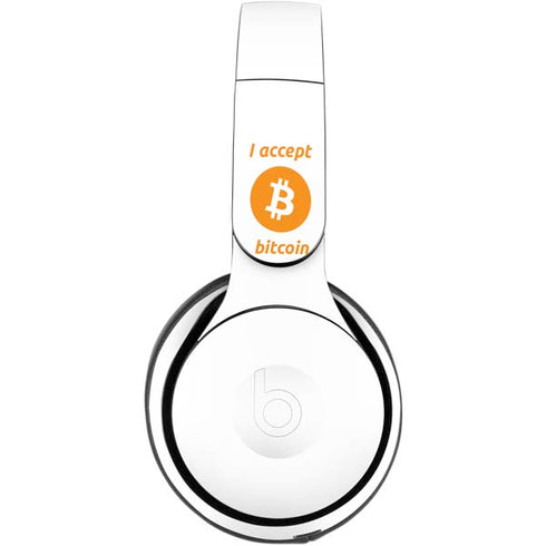 I Accept Bitcoin Beats Solo Pro Skin