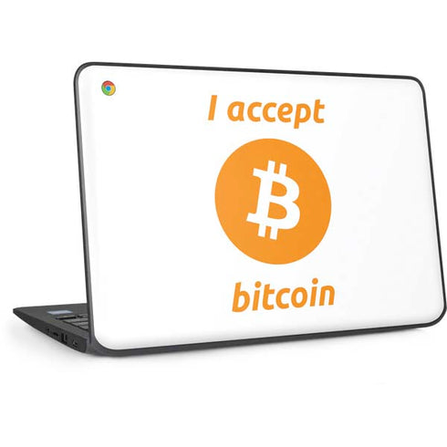 I Accept Bitcoin HP Chromebook Skin