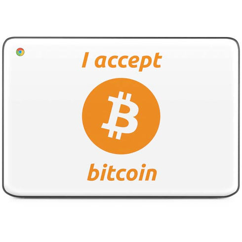 I Accept Bitcoin HP Chromebook Skin