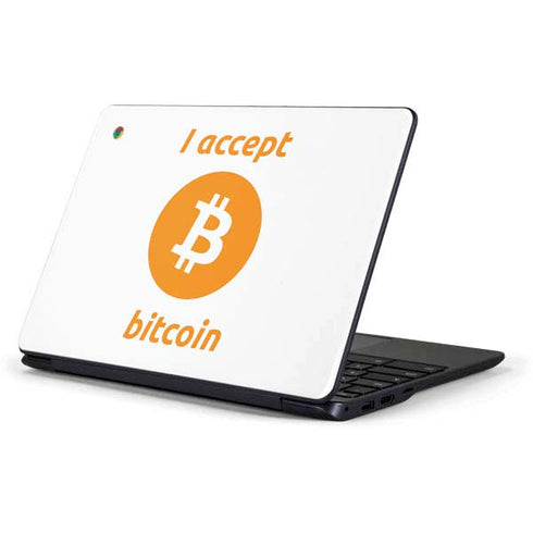 I Accept Bitcoin Samsung Chromebook Skin