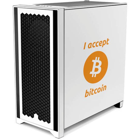 I Accept Bitcoin Corsair 4000D Tempered Glass Mid-Tower ATX Case Skin
