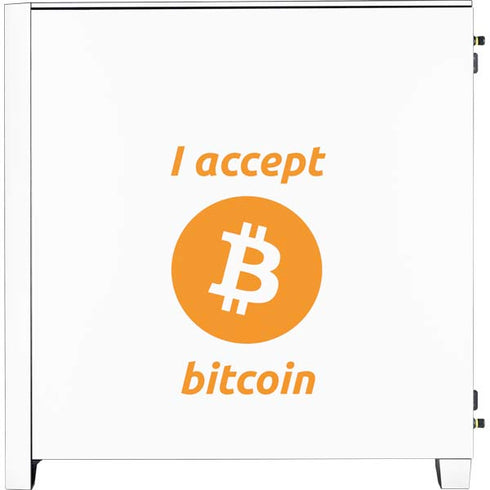 I Accept Bitcoin Corsair 4000D Tempered Glass Mid-Tower ATX Case Skin