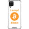 I Accept Bitcoin Galaxy A12 Clear Case