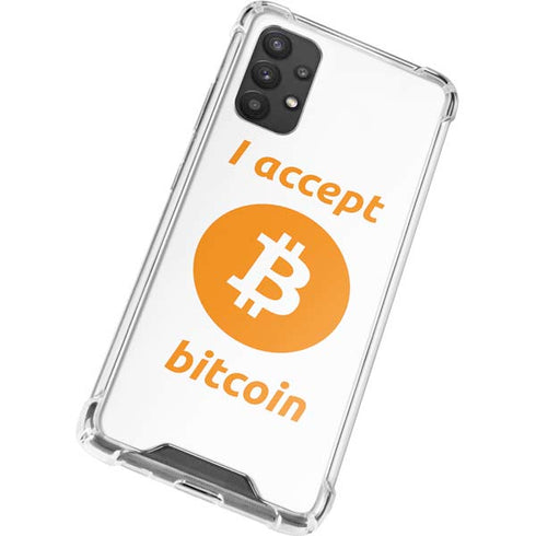 I Accept Bitcoin Galaxy A32 5G Clear Case