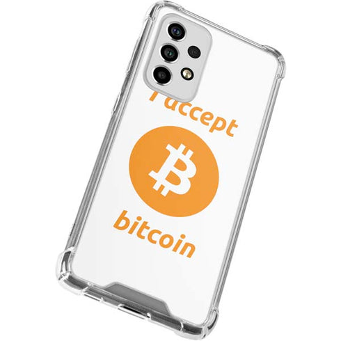 I Accept Bitcoin Galaxy A53 5G Clear Case