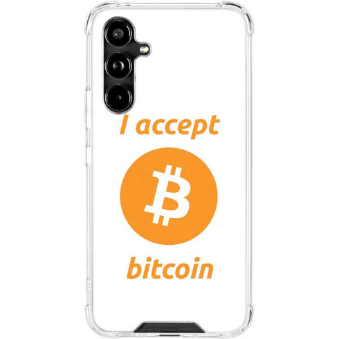I Accept Bitcoin Galaxy A54 5G Clear Case