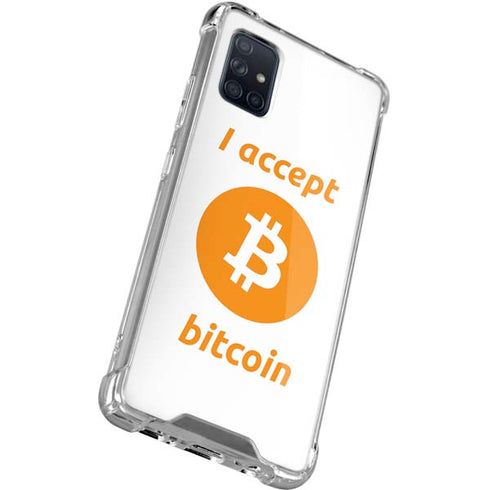 I Accept Bitcoin Galaxy A71 5G Clear Case