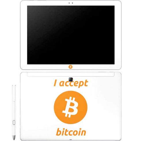 I Accept Bitcoin Galaxy Book 12in Skin
