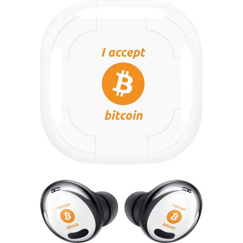 I Accept Bitcoin Galaxy Buds Pro Skin