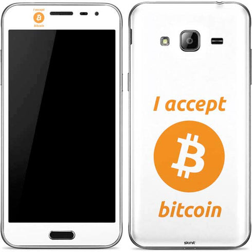 I Accept Bitcoin Galaxy J3 Skin