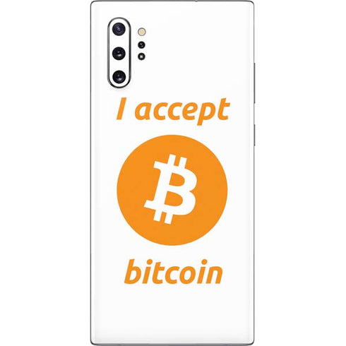 I Accept Bitcoin Galaxy Note 10 Plus Skin