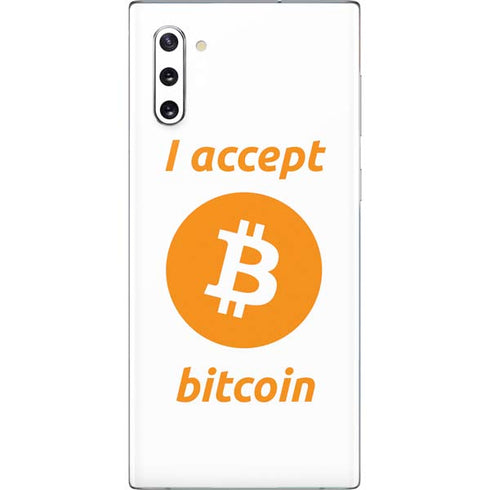 I Accept Bitcoin Galaxy Note 10 Skin