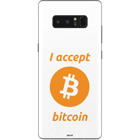 I Accept Bitcoin Galaxy Note 8 Skin
