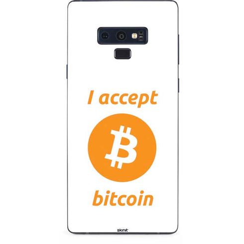 I Accept Bitcoin Galaxy Note 9 Skin