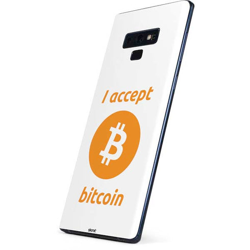 I Accept Bitcoin Galaxy Note 9 Skin