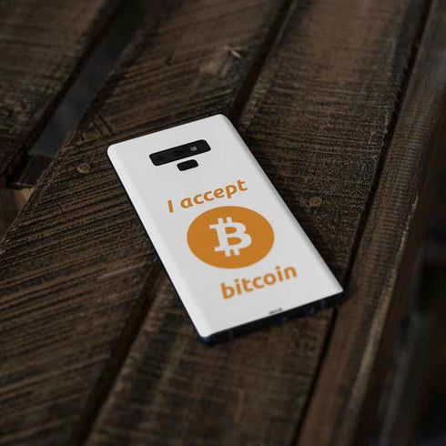 I Accept Bitcoin Galaxy Note 9 Skin