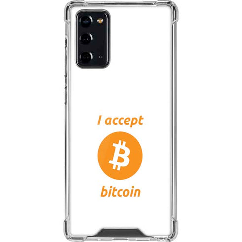 I Accept Bitcoin Galaxy Note20 5G Clear Case