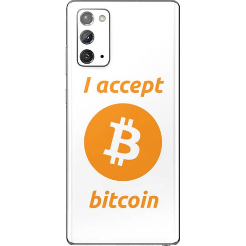 I Accept Bitcoin Galaxy Note20 5G Skin
