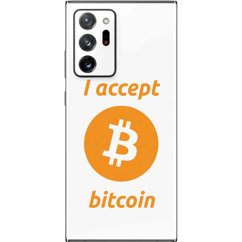 I Accept Bitcoin Galaxy Note20 Ultra 5G Skin