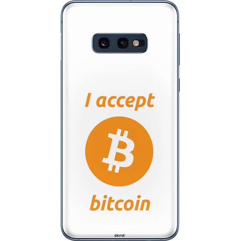 I Accept Bitcoin Galaxy S10e Skin