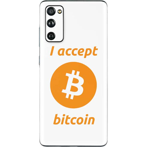I Accept Bitcoin Galaxy S20 Fan Edition Skin