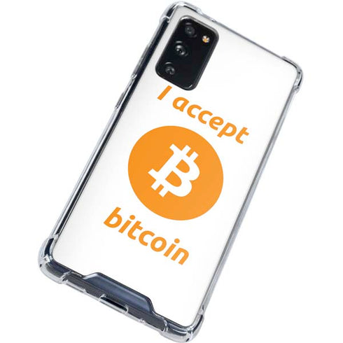I Accept Bitcoin Galaxy S20 FE Clear Case