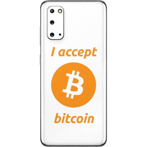 I Accept Bitcoin Galaxy S20 Skin