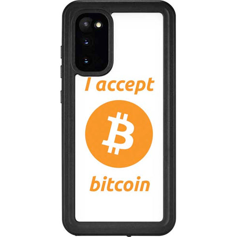 I Accept Bitcoin Galaxy S20 Waterproof Case