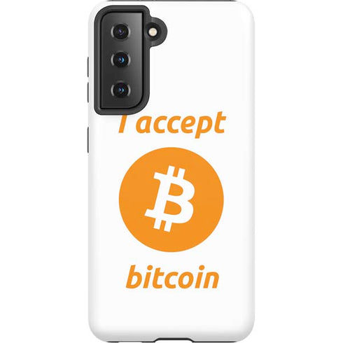 I Accept Bitcoin Galaxy S21 5G Pro Case