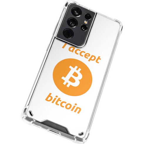 I Accept Bitcoin Galaxy S21 Ultra 5G Clear Case