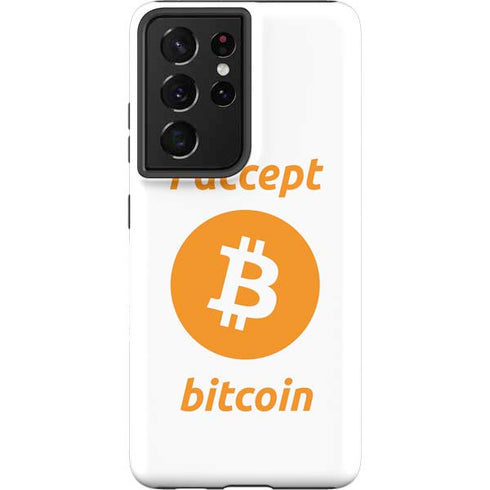 I Accept Bitcoin Galaxy S21 Ultra 5G Pro Case