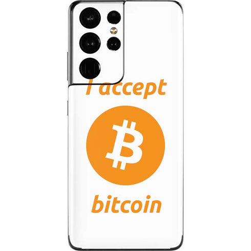 I Accept Bitcoin Galaxy S21 Ultra 5G Skin