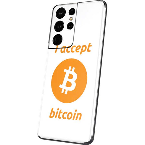 I Accept Bitcoin Galaxy S21 Ultra 5G Skin