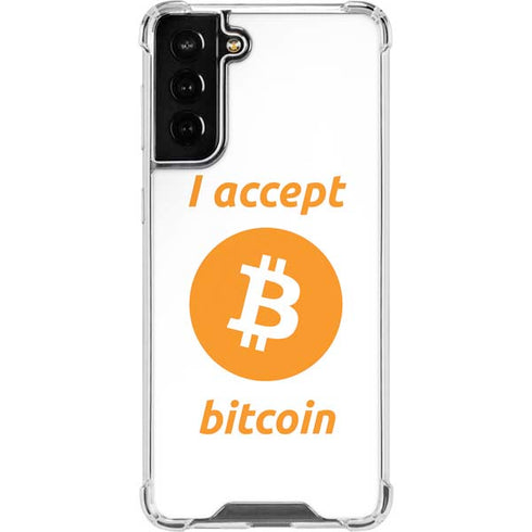 I Accept Bitcoin Galaxy S22 Plus Clear Case