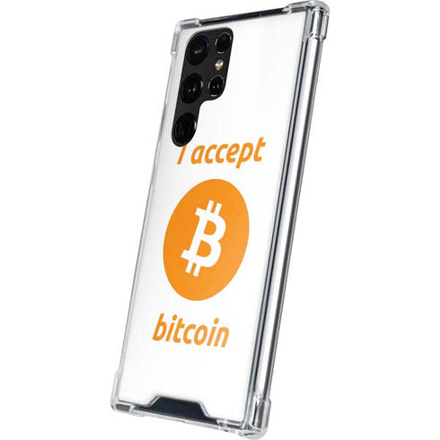 I Accept Bitcoin Galaxy S22 Ultra Clear Case